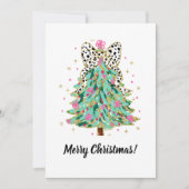 Carte de Noël festive Coquette Bow (Devant)