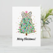 Carte de Noël festive Coquette Bow (Debout devant)
