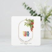 Carte de Noël Festive Corporate Business Logo (Debout devant)