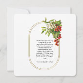 Carte de Noël Festive Corporate Business Logo (Dos)