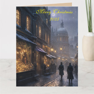 Carte de Noël festive de vieux Londres