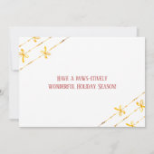 Carte de Noël Festive du Pôle Nord Corgi (Dos)