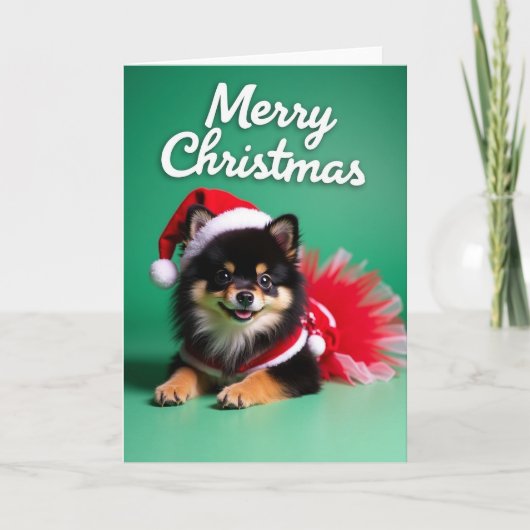 Carte de Noël festive et duveteuse (Devant)