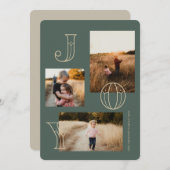 Carte de Noël Festive Joy 3 photos (Devant / Derrière)