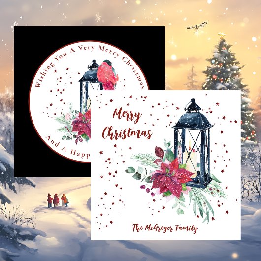 Carte de Noël festive moderne