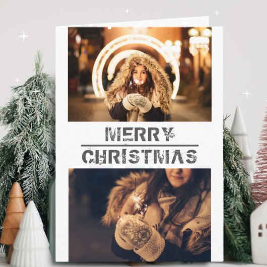 Carte de Noël festive moderne