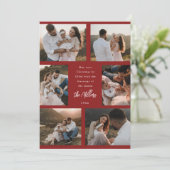 Carte de Noël festive multi-photos avec message (Debout devant)