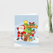 Carte de Noël Festive Père Noël et amis (Devant)