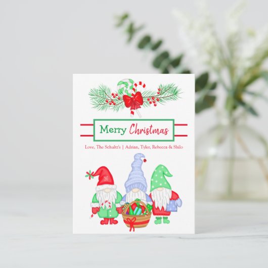 Carte de Noël Festive Personnalisée (Debout devant)