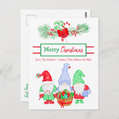 Carte de Noël Festive Personnalisée (Devant / Derrière)