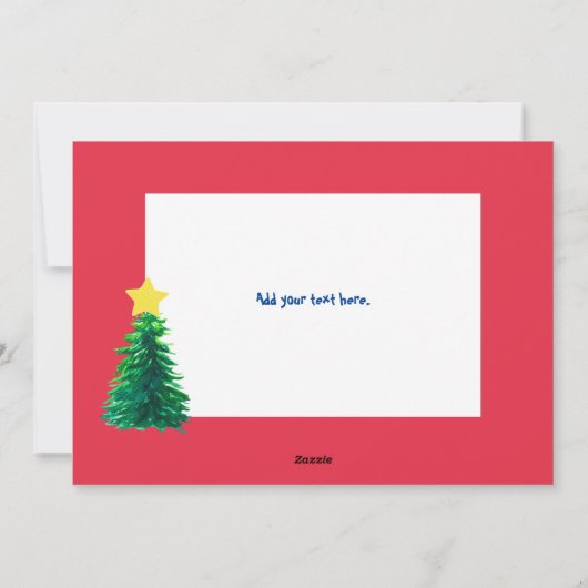 Carte de Noël festive Train de Noël (Dos)