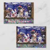 Carte de Noël Fête d'animaux de la ferme - Amusant (Devant / Derrière)