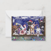 Carte de Noël Fête d'animaux de la ferme joyeuse - (Dos)