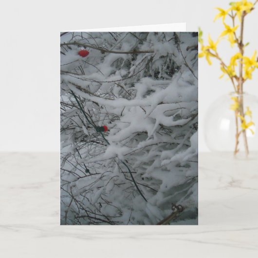 Carte de Noël "Fêteusement gonflée" (Fleur jaune)