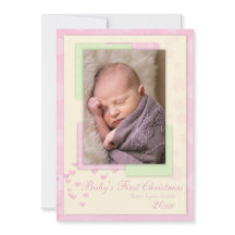 Carte de Noël (fille) pour bébé