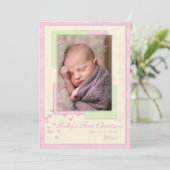 Carte de Noël (fille) pour bébé (Debout devant)