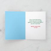 Carte de Noël Fils Snowman Pine Cone Nez (Intérieur)