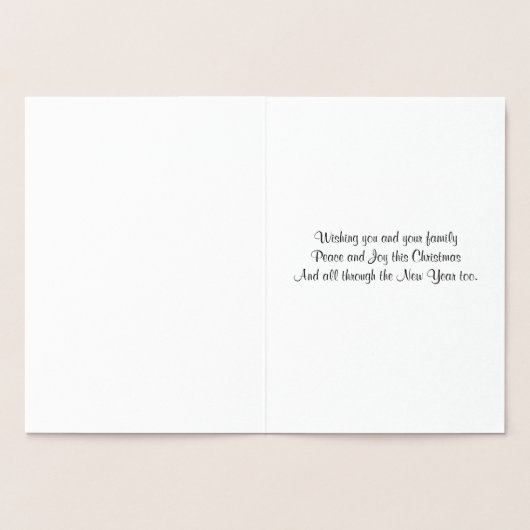 Carte de Noël Fir d'or Foil (Intérieur)