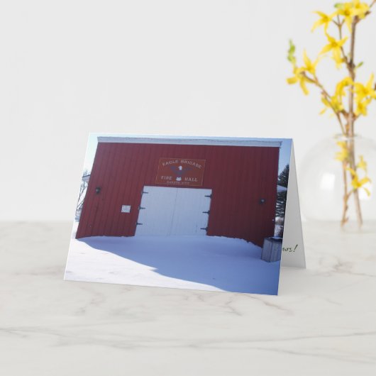 Carte de Noël "Fire Hall" (Fleur jaune)