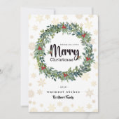 Carte de Noël Flat de neige doré (Devant)