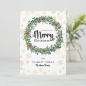 Carte de Noël Flat de neige doré (Debout devant)