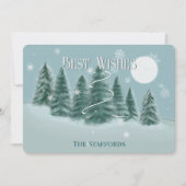 Carte de Noël Flat d'épinette bleue (Devant)