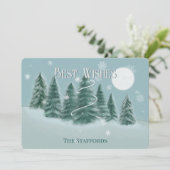 Carte de Noël Flat d'épinette bleue (Debout devant)