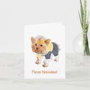 Carte de Noël Fleas Navidad Cute Dog
