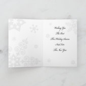 Carte de Noël Flèche de neige jaune doré (Intérieur)