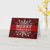 Carte de Noël flocon de neige Plaid Joyeux Noël (Fleur jaune)