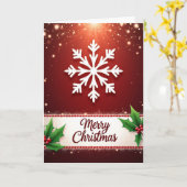 Carte de Noël Flocon de Neige Radieux (Fleur jaune)