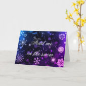Carte de Noël flocons de neige violets (Fleur jaune)