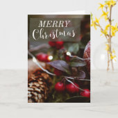 Carte de Noël Floral Plié Chaud (Fleur jaune)