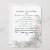 Carte de Noël Floral Watercolor (Dos)