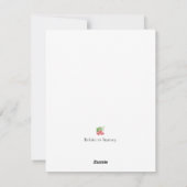 Carte de Noël florale faire-part de grossesse (Dos)