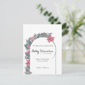 Carte de Noël florale faire-part de grossesse (Debout devant)