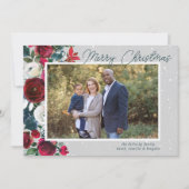 Carte de Noël Florale Familiale Joyeux Noël (Devant)