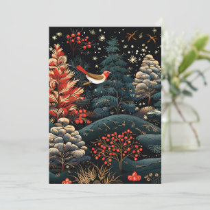 Carte de Noël florale moderne unique non photo