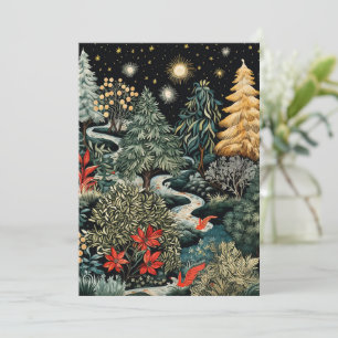 Carte de Noël florale moderne unique non photo