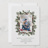 Carte de Noël florale photo (Devant)