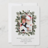 Carte de Noël florale photo (Devant)