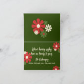 Carte de Noël florale rétro non photographique per (Intérieur)