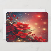 Carte de Noël florale rouge (Dos)