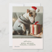 Carte de Noël florale vintage | Carte de vacances (Dos)