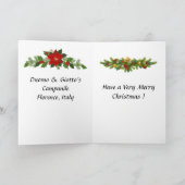 Carte de Noël - Florence, Italie (Intérieur)