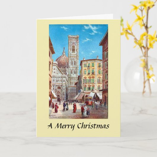 Carte de Noël - Florence, Italie (Fleur jaune)