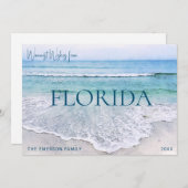 CARTE DE NOËL FLORIDE | CARTE DE FÊTES THÈME PLAGE (Devant / Derrière)