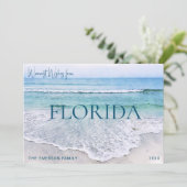 CARTE DE NOËL FLORIDE | CARTE DE FÊTES THÈME PLAGE (Debout devant)