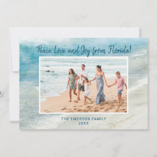 CARTE DE NOËL FLORIDE PAIX AMOUR JOIE