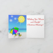 Carte de Noël Floride Palm Tree sur la plage (Intérieur)